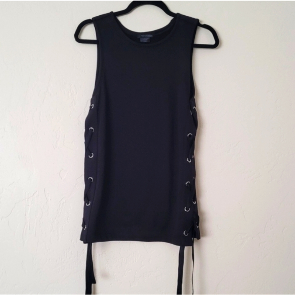 Thomas Wylde Sleeveles Lace Up Top